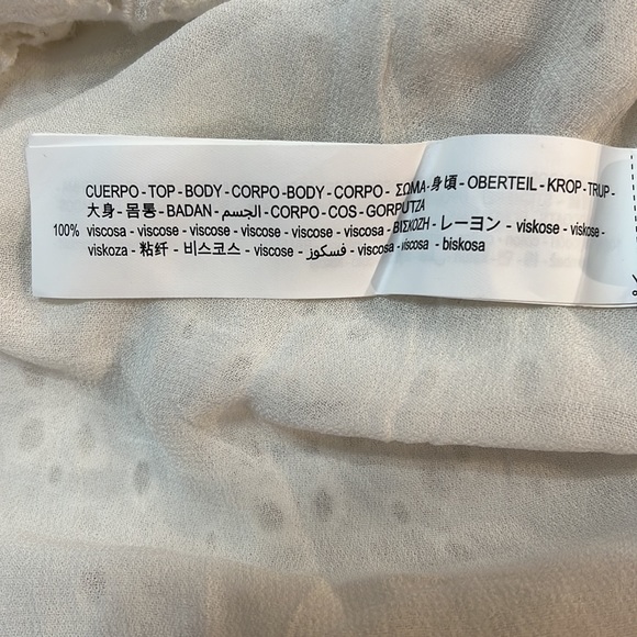 Zara Eyelet Spaghetti Strap Cami w/Lavender Velvet Ribbon Trim. Size Large. NWT - Picture 10 of 11